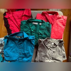 5 button up long sleeve shirts